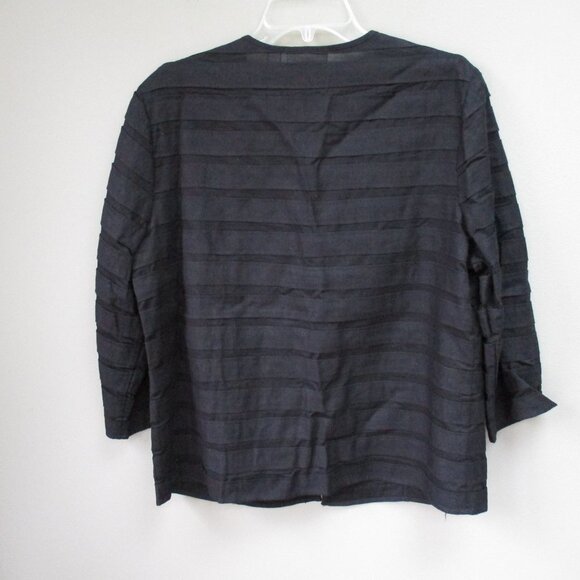 Womens Chico's Black Topper Jacket 3/4 Sleeves Lightweight Size Medium - Picture 3 of 4